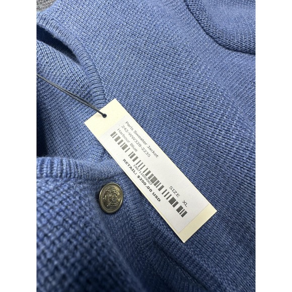 Alex Mill Cardigan Sweater Womens XL Blue Paris Waffle Knit Button Front Jacket - Picture 6 of 7